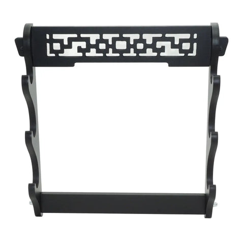 Dope Black Wall Mount Sword Display Rack For Katana Wakizashi Tanto Three Layer Stand Hanger Bracket Made From Compressed Wood