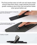 Sharpening the Oval Leather Hole Punch Tool For Belts And Watch Straps Heavy Duty Pro Grade Cutter For Leather DIY 2x3mm Holes