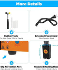 Pro Paintless Dent Repair Kit With Induction Heater For Cars showing rubber tools, power cord, slip prevention feet, and heating head