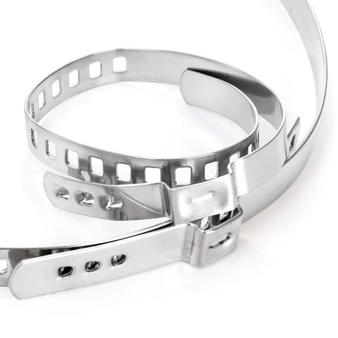36 Pack CV Boot Clamps Kit With 304 Stainless Steel Crimp Bands And Adjustable Ear Design, close-up view of clamps