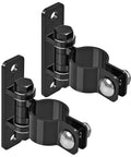 Heavy Duty Gate Hinges For Chain Link Fence Parts With Electroplated Finish And Removable Bolts For Wall Mount Fits One And Seven Eighths Inch Outer Diameter Posts Black 2 Pack