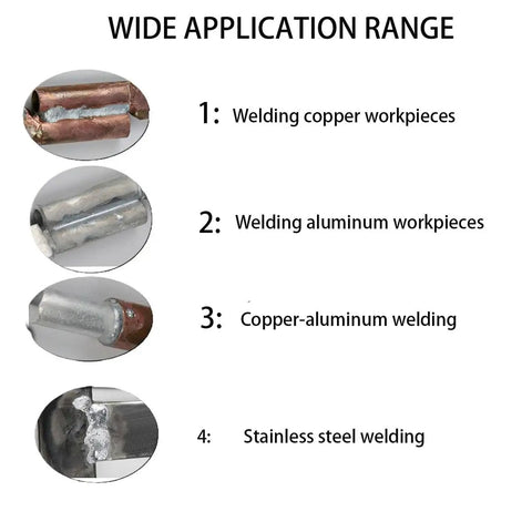 Flux Core Aluminum Welding Rods 2.0mm X 410mm Built In Flux Core Wide Application Range: copper, aluminum, stainless steel welding
