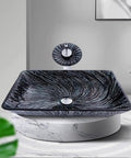 Killer 12Mm Thick Tempered Glass Vessel Sink For Countertop Vanity Basin With 360 Swivel Waterfall Faucet Hot Cold Mix Dead Easy Cleanup And Built Like A Tank For Modern Bathrooms Today on a marble base with stylish design.