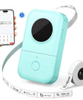 Top Tier Bluetooth Label Maker Prints Crisp Adhesive Text Instantly with smartphone and labels displayed.