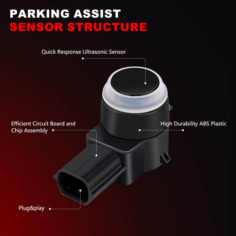 Parking Assist Sensor Kit 4 Pieces Easy Install Compatible With Dodge Ram 1500 2500 3500 Journey Durango Jeep Grand Cherokee