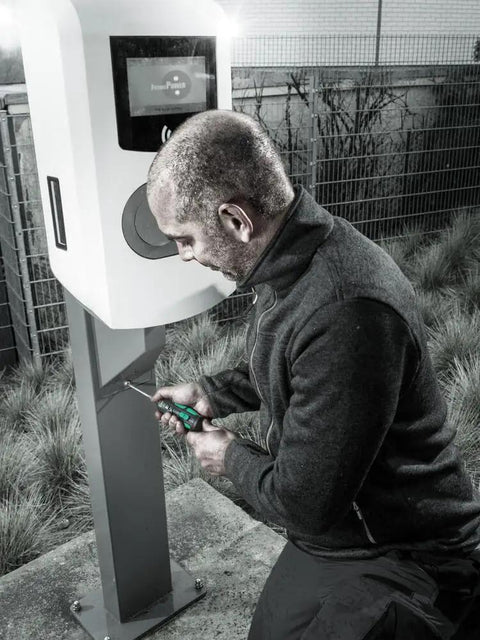 Person using Kraftform Safe Torque Speed Torque Screwdriver With Quick Torque Adjustment And Lockable Torque Setting on equipment