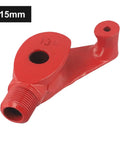 Heavy Duty Steel Manual Pipe Bender For Copper, Galvanized Iron And Wire Tubes. 15mm red metal bending tool detail.
