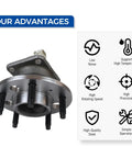 Rear Wheel Bearing And Hub Assembly 5 Lug With ABS For Chevy Impala Monte Carlo Venture Buick Regal Lacrosse Century Allure Pontiac Grand Prix Aztek Montana Trans Sport shown with key features like low noise, high precision, and simple operation