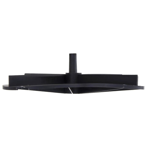 Side view of Genuine Toro 126-0858 Spreader Spinner for Spreader Attachment SSS270CSB00000, compatible with 135-0192 Spreader.