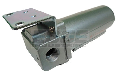 Heavy Duty Half Inch Particulate Filter And Moisture Trap Water Separator With Auto Drain for compressed air lines, side view