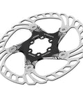 Premium Mountain Bike Disc Brake Pads For Hydraulic And Mechanical Systems Rock Solid Five Nail Design displayed on a silver rotor.
