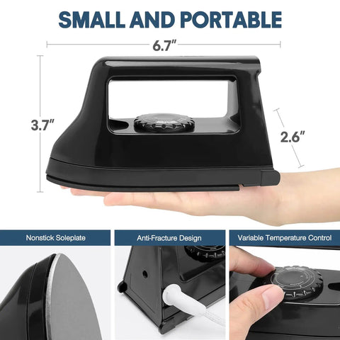 Handy Mini Heat Press Machine Kit With Portable Design, showing compact size and adjustable temperature control features.