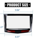 RANSOTO CUE touch screen display replacement front view; glossy black frame with white screen placeholder and size diagram (9.06" wide).