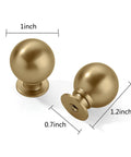 10 Pack 1 Inch Vintage Ball Cabinet Knobs In Champagne Bronze Satin Brass For Kitchen Cabinets And Drawers Durable Zinc Alloy Hardware Classic Round Knob Pulls For Home Renovation, 1 inch