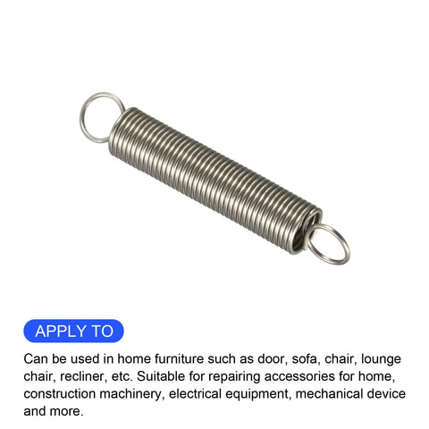 Beefy Stainless Steel Extension Spring Set 0.5mm Wire 5mm Outer Dia 30mm Length 5 Pieces Tension Springs For Home Repair Furniture Doors Chairs Recliners Machinery DIY Projects