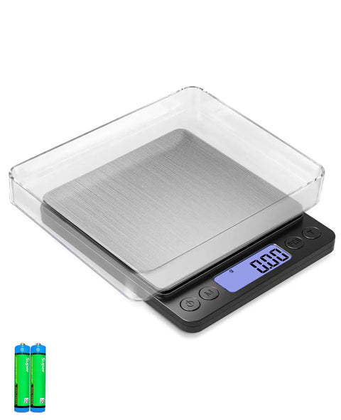 Digital Gram Scale 0.01g Precision Pocket Sized Kitchen Jewelry Scale 0.3g To 500g For Gold Coins Coffee Powder With 9 Units 2 Trays