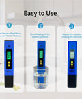 On The Go Pocket pH Meter For Water And Hydroponics High Accuracy Digital Tester Pen display and usage steps
