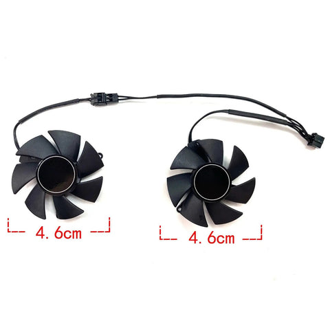 Reliable Replacement Graphics Card Fan Delivers Beast Mode Cooling And Super Smooth Swaps For Nvidia GTX 1650 1630, 4.6cm dual fan design.