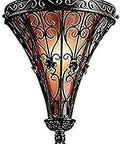 Terrene Bronze Wall Sconce with Satin Etched Umber Seeded Glass, decorative detailing, 1 Light Hallway Light, 14.75 In High