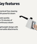 Kick Grime To The Curb With This Heavy Duty Handheld Steam Cleaner featuring lightweight design and six attachments for versatile cleaning.