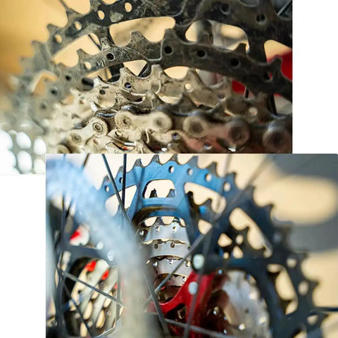Close-up of 12 Speed Bike Cassette 11-52T Wide Range For Mountain And Road Bikes Fits Shimano SRAM SunRace HG Systems
