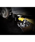Grab And Go Magnetic Lug Bucket Parts Holder With Three Heavy Duty Neodymium Magnets mounted on car lift holding bolts