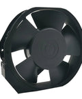 Heavy Duty Aluminum Frame AC Cooling Fan 115V 32W 2700 To 3200 RPM Industrial Machine Tool Fan With Sleeved Bearing Quiet Operation And High Airflow 176.5 CFM To 212 CFM For Reliable Equipment Cooling, 172x150x38 mm black