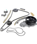 Heavy Duty Timing Chain Kit With Water Pump Fits 2006 To 2011 Civic Si 2.0L L4 DOHC K20Z3 Engine Replaces TS21136 G56331 G56332, chain and pump