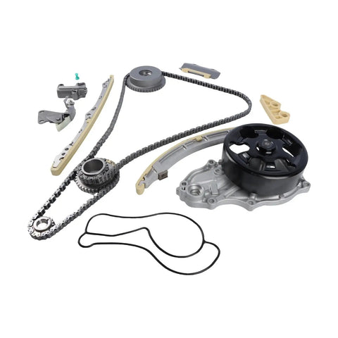 Heavy Duty Timing Chain Kit With Water Pump Fits 2006 To 2011 Civic Si 2.0L L4 DOHC K20Z3 Engine Replaces TS21136 G56331 G56332, chain and pump
