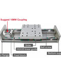 Beefy Sliding Stage Travel Z Axis Motion Table With SFU1605 Ball Screw And HGR20 Linear Guides Nema24 Nema32 Compatible 200 mm Stroke 100 To 350 mm Adjustable Travel for CNC, motor flange, fixed block