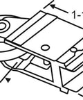 Sliding Glass Door Roller Replacement With 1 1/2 Inch Stainless Steel Bearing Wheel And Extruded Aluminum Housing Fits 2 15/16 Inch By 1 5/16 Inch Track Systems No More Door Drag Smooth Quiet Glide Repair Part technical diagram with dimensions