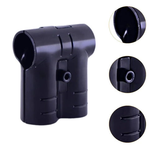 Two-Piece Round Pipe Clamp Connector Kit For Handrails And Structural Fittings, bolt-on steel connector with black finish
