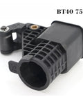 No Fuss BT40 Tool Fixer Pot With Angled 75 Degree Sleeve For CNC Router and Machining Center adapter in black with grid texture.