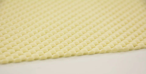 Close-up of Eco Friendly Non-Slip Rug Pad texture with cushion design, 6'7"x9'6", showcasing breathable feature for area rugs and runners.