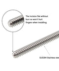SUS304 stainless steel lead screw for Beefy Heavy Duty Lead Screw And Nut Kit For 3D Printer And CNC Machines Z Axis, burr-free end