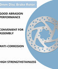 160mm Stainless Steel Disc Brake Rotor For Mountain Bikes And Electric Scooters with labeled features.