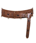 Snag This Premium Vintage Embossed Waist Belt Adjustable Faux Leather Cinch Strap For Medieval Festival Costumes, detailed with spider design.