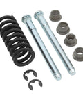 Door Hinge Pin Bushing Kit Direct Fit With Spring For Jimmy Sonoma S10 Metal Replacement Hinge Pins 0.380 X 4.17 In For Front And Rear Doors Restores Alignment And Smooth Opening, kit parts laid out