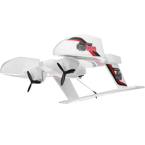 Amphibious ready to fly RC airplane with dual propellers, 2.4GHz 3Ch RC Airplane Amphibious Ready To Fly With 6 Axis Gyro Stabilizer And Dual Batteries.
