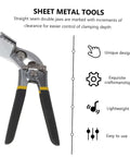 3 Inch Manual Sheet Metal Bender Tool With Straight Jaw Edge Seamer, steel construction with ergonomic handles, side view
