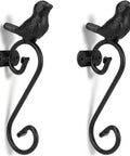 Top Notch Cast Iron Bird Wall Hooks Rustic Farmhouse Vibes Vintage Black Coat Racks For Bathroom Or Entryway Super Sturdy Decorative Key Holders Real Deal Home Upgrade Set Of Two Pieces, 7 inches long.