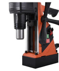 Precision Magnetic Drill Press With Quick Tap Mode And Internal Cooling adjustable motor slides and ergonomic grip for steady drilling.
