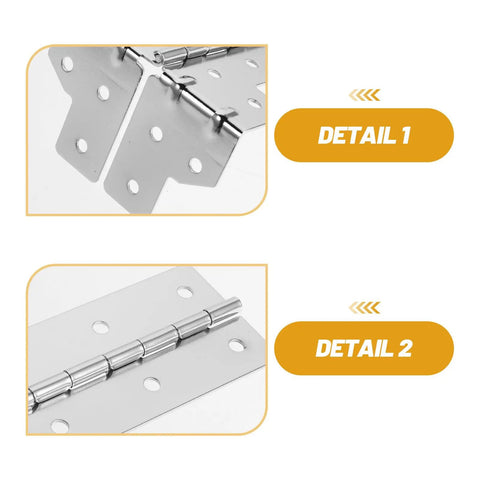 Heavy Duty Beefed-Up L Shaped Metal Flight Case Corner Hinges Dual Function Edge Reinforcement and Foldable Lid Support close-up