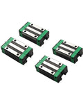 Pro Grade Linear Guide Rail Set 100 To 1100mm With Four Carriages For CNC And 3D Printer Systems HGH30CA HGW30CC Slider Type Stainless Steel Rails For Smooth Motion And Durable Performance, four green carriages
