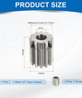 Mod 1 12T Spur Gear 5mm Bore Stainless Steel Pinion Gear 304 Stainless, 20 Degree Pressure Angle For RC Cars Trucks Spur Rack And DIY Motor Projects For Hobbyists, 12x18mm