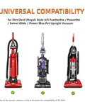 Universal compatibility with Dirt Devil (Royal) vacuums for Premium Style Five Replacement Belts Compatible With Dirt Devil Royal Upright Vacuums Power Max Pet Featherlite Swivel Glide Series Pack Of Two Keep Your Vacuum Cleaning Like New With These Strong Belts.