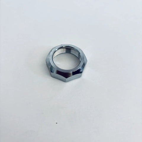Hex nut from Dope One Inch Threaded Bicycle Headset Kit Eight Piece Front Fork Cup Set Lightweight Steel CP Finish With Caged Bearings Five Thirty Second By Sixteen For Road And Mountain Bikes.