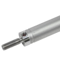 Replacement Hydraulic Cylinder For RV Slide Outs 24 Inch Stroke, aluminum rod close-up, showing threaded end detail