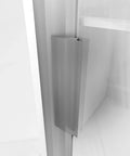 Self-Adhesive Edge Fingerpull Door Handle Screwless Peel And Stick Installation For Glass Wood Metal And Plastic Surfaces Ideal For Sliding Doors Kitchen Fronts Drawers And Dressers Panels, 2 Pack close-up view on glass door