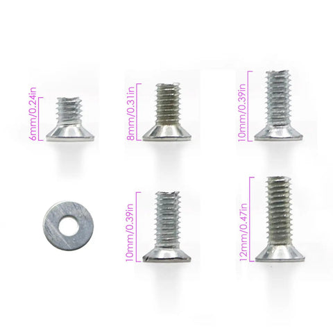 30 Piece Monitor Mounting Hardware Kit With Assorted M4 Screws Flat Head And Washers Including M4x6mm M4x8mm M4x10mm M4x12mm For Wall Mounts And Arm Mounts